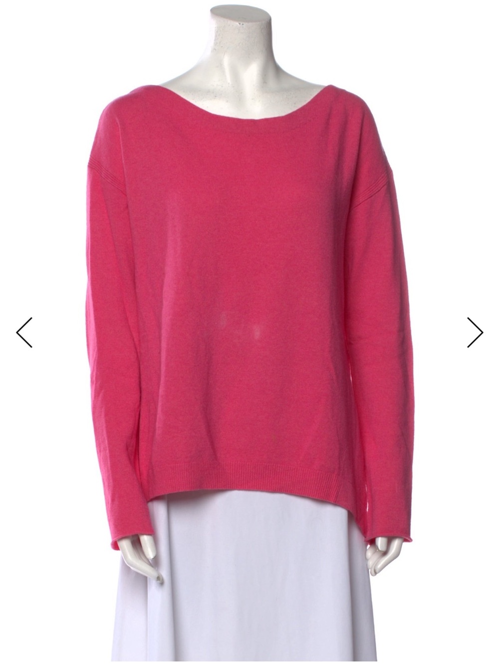 Diane Von Furstenberg Bright Pink Boatneck Sweater